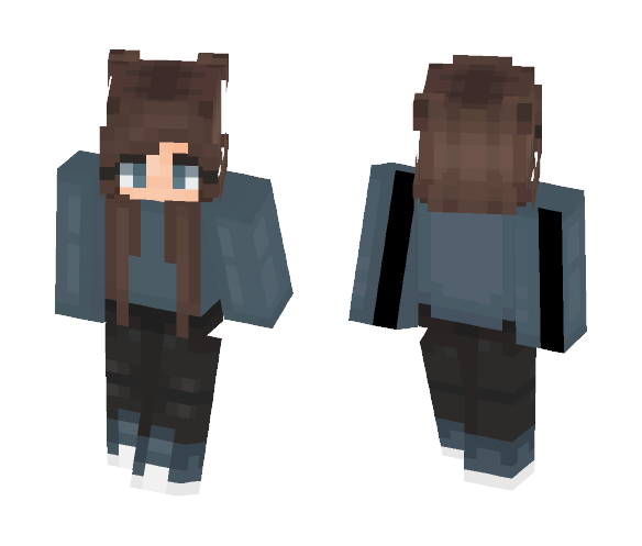 Download Free » Blue Sweater Girl « Skin for Minecraft image 1 » Blue Sweater Girl « - Girl Minecraft Skins - image 1