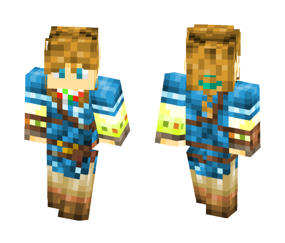 Download Free Link Breath of the wild Skin for Minecraft image 1 Link Breath of the wild - Male Minecraft Skins - image 1