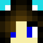 Cute teal Wolf Girl - Cute Girls Minecraft Skins - image 3