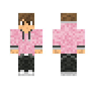 Colored Hoodie- Pink - Male Minecraft Skins - image 2