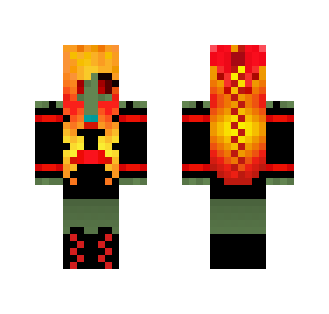 Lava Girl Zombie - Girl Minecraft Skins - image 2