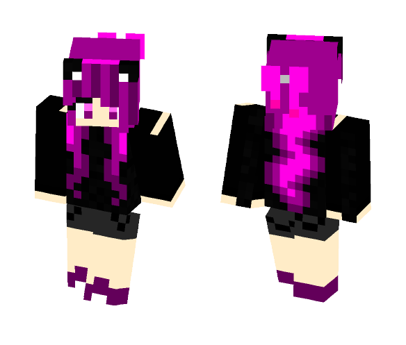 Download Free pink haired girl Skin for Minecraft image 1 pink haired girl - Color Haired Girls Minecraft Skins - image 1