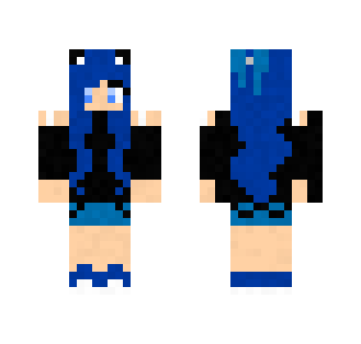 blue haired girl