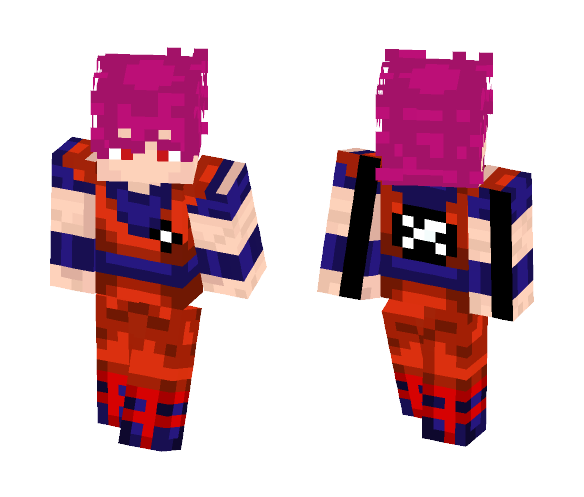 Goku SSJ God - Male Minecraft Skins - image 1