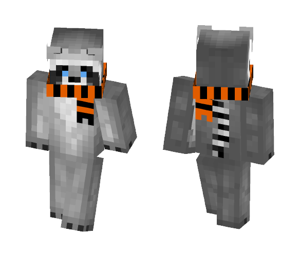 Download Free Holiday Raccoon Scarf ~Holloween~ Skin for Minecraft image 1 Holiday Raccoon Scarf ~Holloween~ - Interchangeable Minecraft Skins - image 1