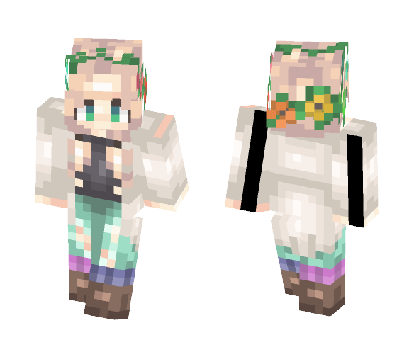 Download Free Ocean Eyes | ST with Vanille! | Skin for Minecraft image 1 Ocean Eyes | ST with Vanille! | - Female Minecraft Skins - image 1