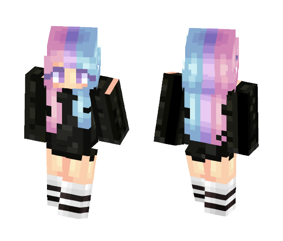 cotton candy hair - Female Minecraft Skins - image 1