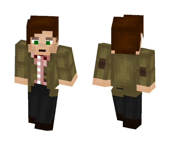 Download Free Eleventh Doctor - Season 5 RED Skin Skin for Minecraft image 1 Eleventh Doctor - Season 5 RED Skin - Male Minecraft Skins - image 1