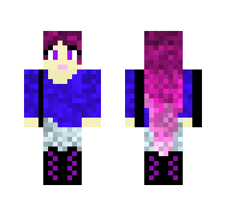 Girl with purple hair - Color Haired Girls Minecraft Skins - image 2