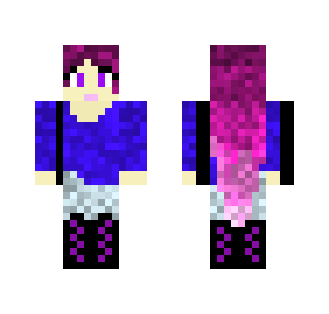 Girl with purple hair