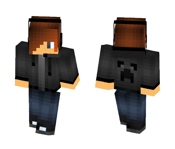 Black creeper Hood - Male Minecraft Skins - image 1