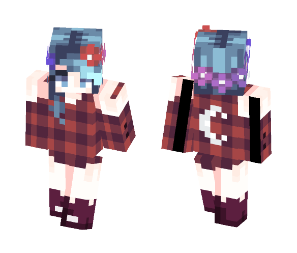 Moon [Flower version] - Female Minecraft Skins - image 1