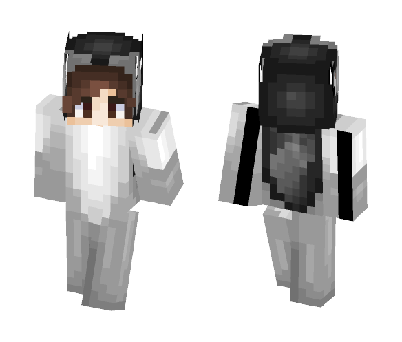 Grey Wolf Onesie Guy - Male Minecraft Skins - image 1