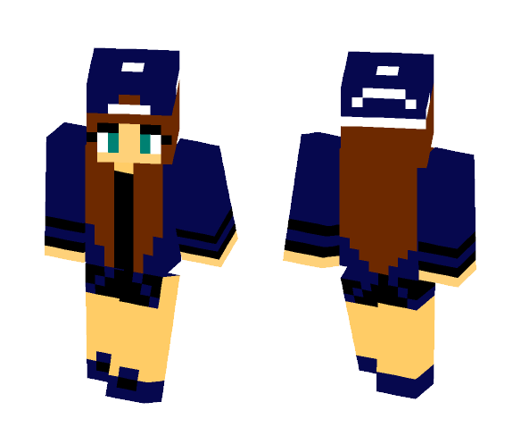 Blue Hat girl - Girl Minecraft Skins - image 1