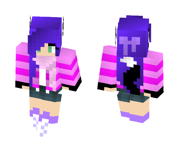 Pink Werewolf Girl - Girl Minecraft Skins - image 1