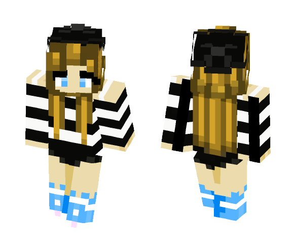 Download Free French in Le City Skin for Minecraft image 1 French in Le City - Female Minecraft Skins - image 1