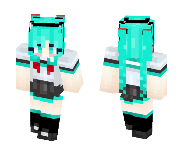 Hatsune Miku Nekomimi switch - Female Minecraft Skins - image 1