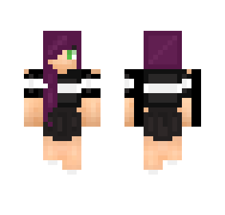 Purple Hair + Crop top and Skirt. - Female Minecraft Skins - image 2