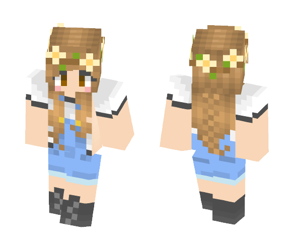 Download Free Flowery Gardener Girl Skin for Minecraft image 1 Flowery Gardener Girl - Girl Minecraft Skins - image 1
