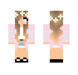 Girl with flower hat - Girl Minecraft Skins - image 2