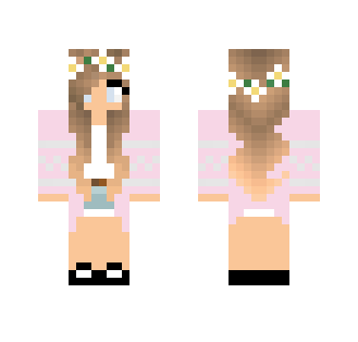 Girl with flower hat