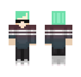 Cyan Colored hair - Male Minecraft Skins - image 2