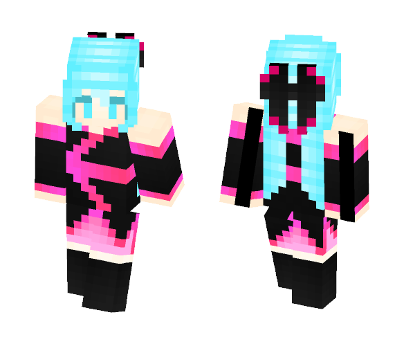 Miku Kimono Dress - Female Minecraft Skins - image 1