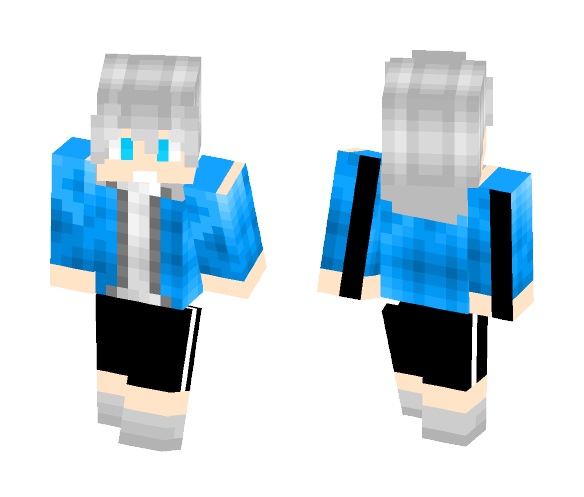 Human Sans (Slim Model) - Male Minecraft Skins - image 1