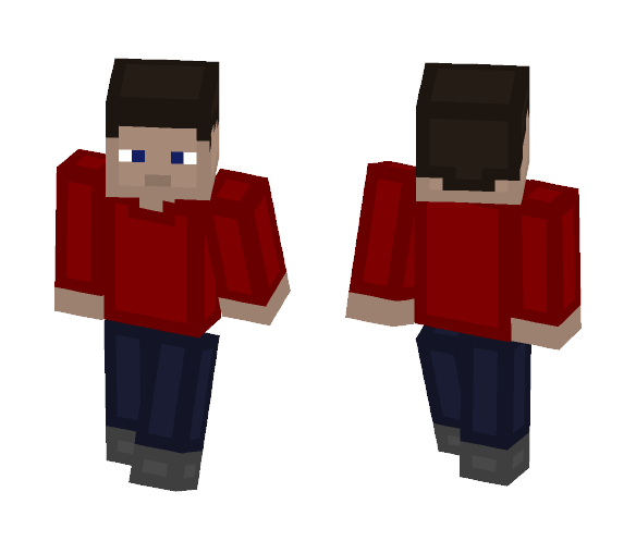 Download Free Red Shirt Guy Skin for Minecraft image 1 Red Shirt Guy - Male Minecraft Skins - image 1