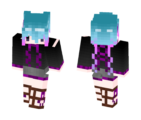 ρ(o＜★) (3 pixel arms) - Female Minecraft Skins - image 1