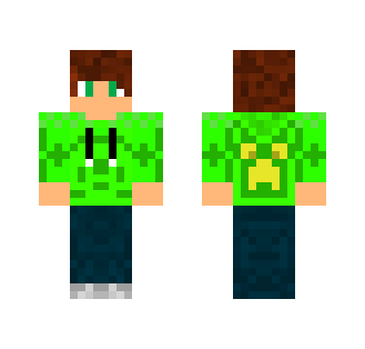 Creeper Boy With Jeans - Boy Minecraft Skins - image 2
