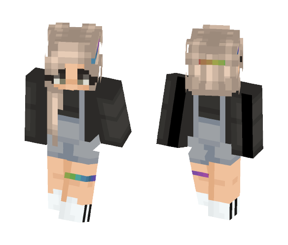 rainbow overalls - Female Minecraft Skins - image 1