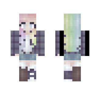rainbow + plaid = pain - Female Minecraft Skins - image 2