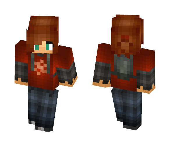 Ellie(green eye) - Female Minecraft Skins - image 1