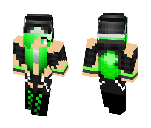 Toxic Wolfgirl - Female Minecraft Skins - image 1