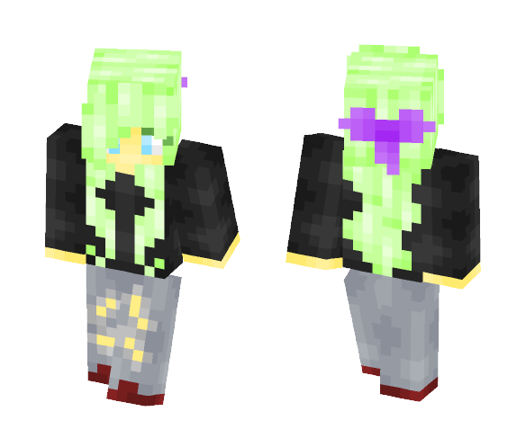 Green Hair - Female Minecraft Skins - image 1