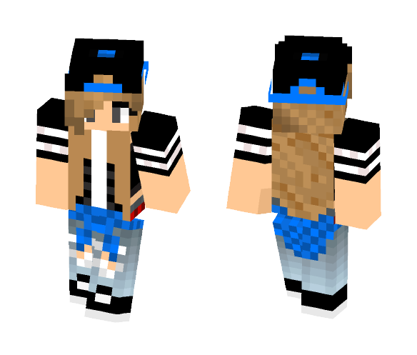 Snapback Hat Tomboy Girl - Girl Minecraft Skins - image 1