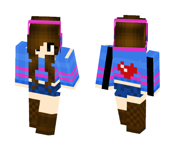Gamer Frisk - Female Minecraft Skins - image 1