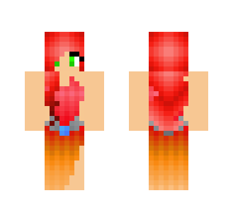 Flame Hair and Dress Girl!