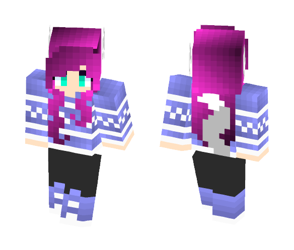 Werewolf Girl Winter - Girl Minecraft Skins - image 1