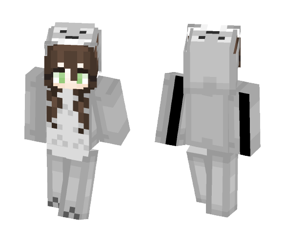 Download Free Girl in Totoro Onesie ~ AutumnBirds Skin for Minecraft image 1 Girl in Totoro Onesie ~ AutumnBirds - Girl Minecraft Skins - image 1