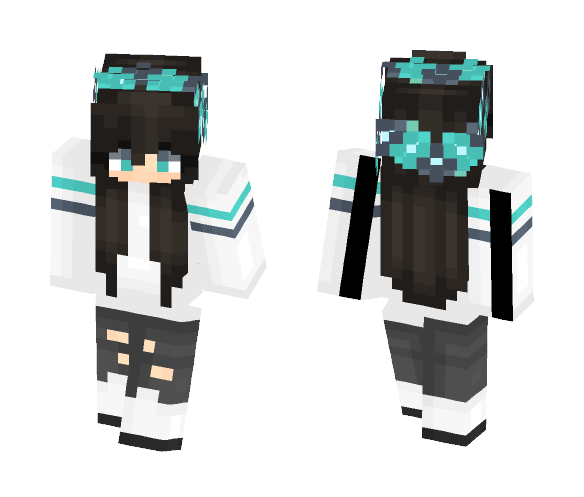 cobalt // male in desc - Female Minecraft Skins - image 1