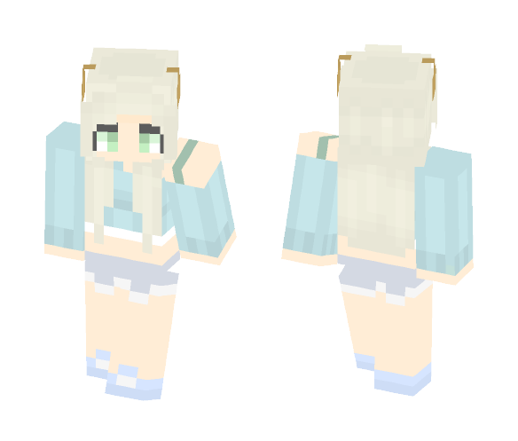 Blue Sweatshirt - Female Minecraft Skins - image 1