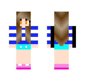 Girl with striped shirt - Girl Minecraft Skins - image 2