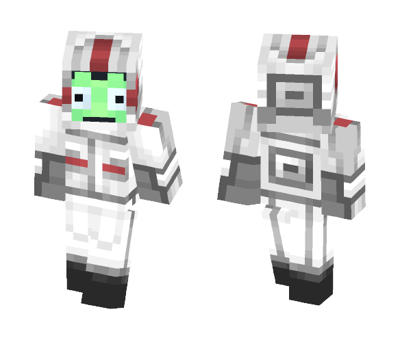 Download Free Kerbal (White Outfit) Skin for Minecraft image 1 Kerbal (White Outfit) - Male Minecraft Skins - image 1