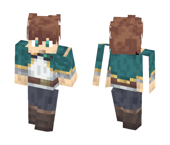 Download Free Satou Kazuma KonoSuba 3 Wide Arms Skin for Minecraft image 1 Satou Kazuma KonoSuba 3 Wide Arms - Male Minecraft Skins - image 1