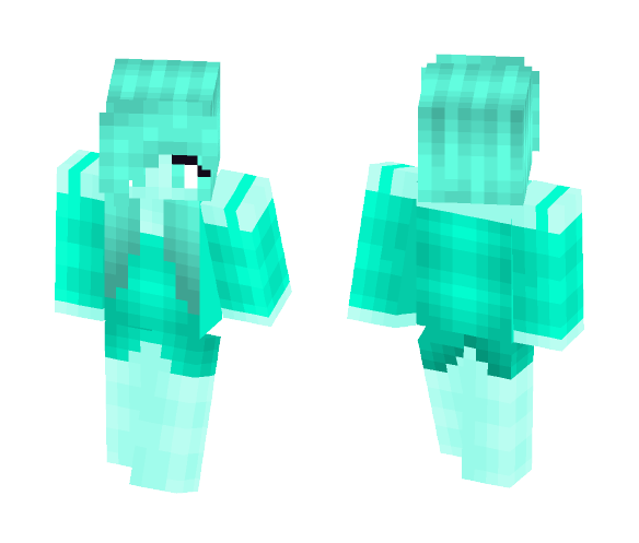 Cyan Slime Girl - Girl Minecraft Skins - image 1