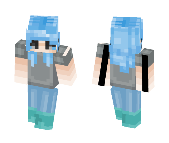 Download Free Blue is shy ~Piano~ Skin for Minecraft image 1 Blue is shy ~Piano~ - Female Minecraft Skins - image 1