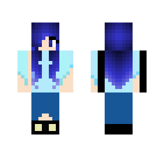 Blue Chillaxed Girl - Girl Minecraft Skins - image 2