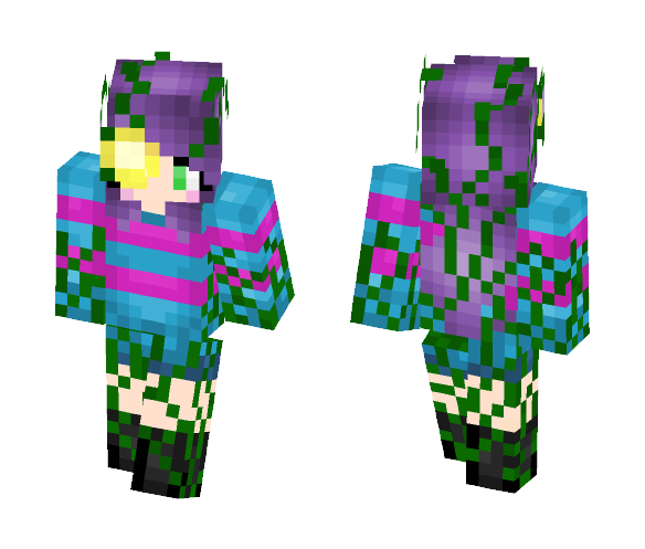 Lilly Flowey Possessed Frisk - Female Minecraft Skins - image 1